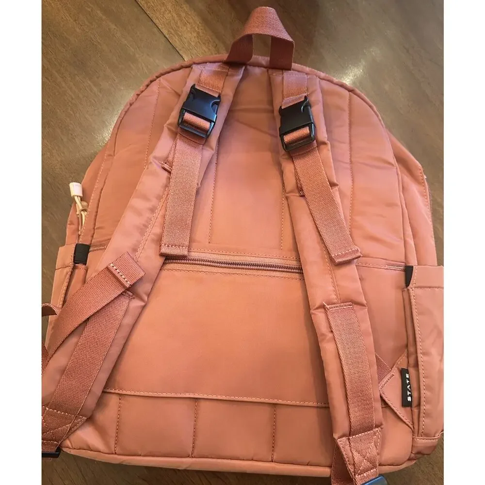 NWOT STATE Bags Lorimer Diaper Bag | Coral- Brand New
